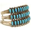 Image 2 : Old Pawn Navajo Turquoise Sterling Silver Cuff Bracelet - EQ