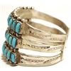 Image 3 : Old Pawn Navajo Turquoise Sterling Silver Cuff Bracelet - EQ