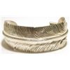 Image 1 : Navajo Sterling Silver Feather Cuff Bracelet - Virgil Reader