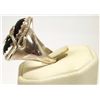 Image 3 : Zuni Onyx & Coral Sterling Silver Snake Men's Ring - Effie Calavaza