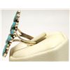 Image 3 : Navajo Turquoise Cluster Sterling Silver Women's Ring - Lisa Williams