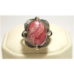 Navajo Rhodochrosite Sterling Silver Women's Ring - Mary Ann Spencer