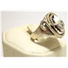 Image 2 : Zuni White Buffalo Sterling Silver Turquoise-Eyed Snake Men's Ring - Effie Calavaza