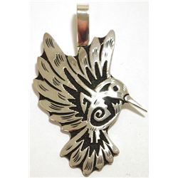 Navajo Sterling Silver Hummingbird Pendant - Richard Singer