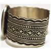 Image 3 : Navajo Spider Web Kingman Turquoise Sterling Silver Cuff Bracelet - Harold Joe