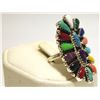 Image 2 : Navajo Multi-Stone Cluster Sterling Silver Women's Ring - Renee Williams