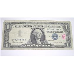 1957 B SERIES $1 BILL SERIAL # U08257558A *NICE BILL PLEASE LOOK AT PICTURE TO DETERMINE GRADE*!!