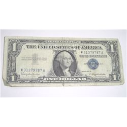 1957 B SERIES $1 SILVER CERT BILL SERIAL # W31379787A *PLEASE LOOK AT PICTURE TO DETERMINE GRADE*!!