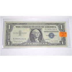 1957 B SERIES $1 SILVER CERTIFICATE BILL SERIAL # R29694162A *EXTREMELY RARE EXTRA FIN HIGH GRADE*!!
