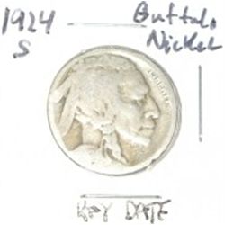 1924-S BUFFALO NICKEL *RARE KEY DATE PLEASE LOOK AT PICTURE TO DETERMINE GRADE*!!