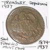 Image 1 : 1937 TREASURY DEPARTMENT *SAN FRANCISCO MINT COIN *1874-1937*!!