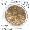 Image 1 : 1769-1969 SAN DIEGO COIN *RARE 200 YEAR COMMEMORATIVE* MINT CONDITION!!