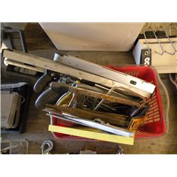 Hacksaws, levels, squares