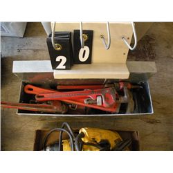 Box of pipe wrenches- qty 10