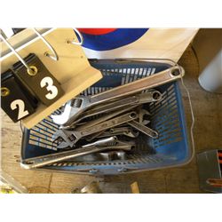 Basket of crescent wrenches
