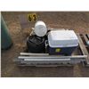 Image 1 : Pallet w/cooler, fittings, prybar, misc