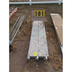 Qty 2  10 ft aluminum scaffold planks