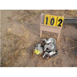 Qty 4 scaffold wheels