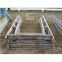 Qty 10 walk-thru scaffold frames