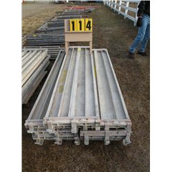Pallet of 11 aluminum scaffold planks