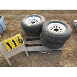 Qty 4 trailer tires -225/75R15
