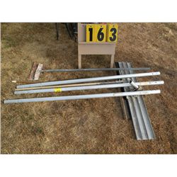 Bull float w/handles, broom, misc