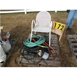 Pallet of air & water hose