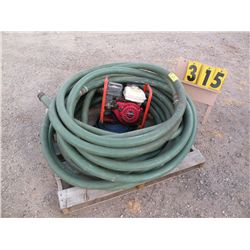 4hp Honda water pump w/inlet & discharge hose