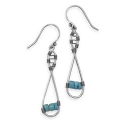Figure 8 Design Earrings with Turquoise Heshi