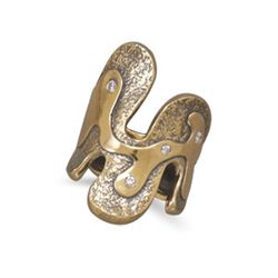 Bronze and CZ Ring