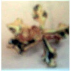 24k Yellow Gold Dipped Orchid  Vintage