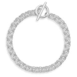 7.5" Small Double Link Toggle Bracelet