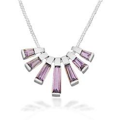 18" 7 Purple CZ Necklace