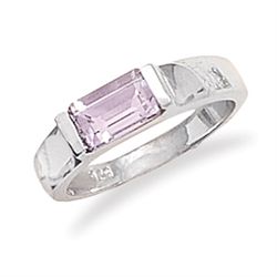 Emerald Cut Amethyst Ring