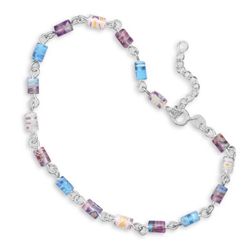 9"+1"Extension Millefiori Bead Anklet
