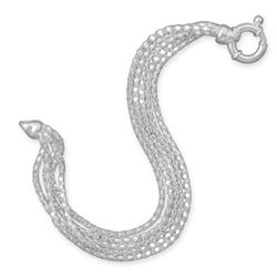 7" 5 Strand Popcorn Chain Bracelet