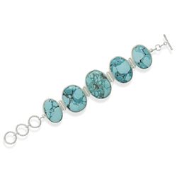 Turquoise Stone Toggle Bracelet