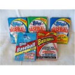 5 Original Unopened Packs of Vintage TOPPS Baseball Cards (1986-1992s)