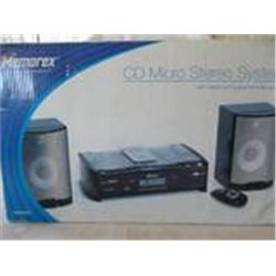 VINTAGE MEMOREX CD MICRO STERO SYSTEM IN BOX