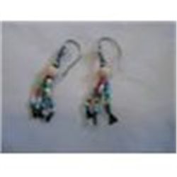 Southwestern Style Dangle Earrings in Sterling Silver