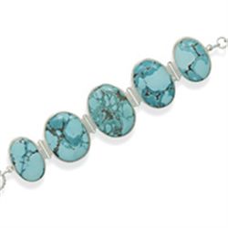 Turquoise Stone Toggle Bracelet
