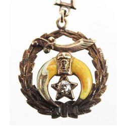 ET0503120055 10K YELLOW GOLD NECKLACE SHRINER PENDANT