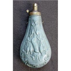 Powder Flask depicting Stag Hunting Scene