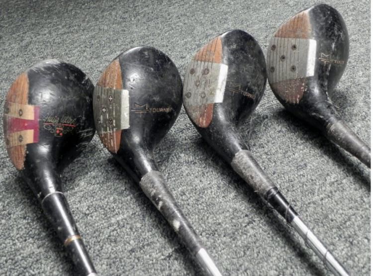 14 Golf Clubs Irons Woods Vintage MacGregor Tourney