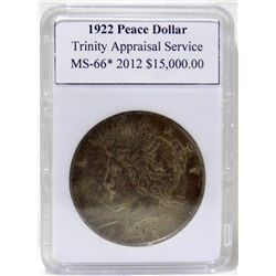 1922 Peace Dollar TAS MS-66