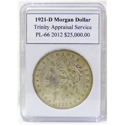 1921-D Morgan Silver Dollar TAS PL-66