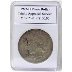 1922-D Peace Silver Dollar TAS MS-62