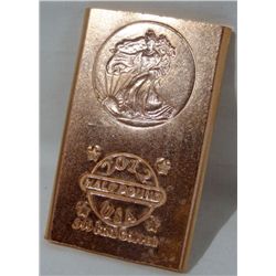 2012 .999 Pure Copper Half Pound Bar