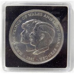 1981 Prince Charles & Lady Diana 1 Crown Coin
