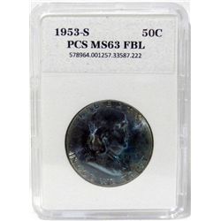 1953-S Franklin Half Dollar PCS MS-63 FBL
